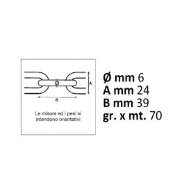 CATENA PLASTICA mm.6 BIANCA/ROSSA m.25 [CVM ]